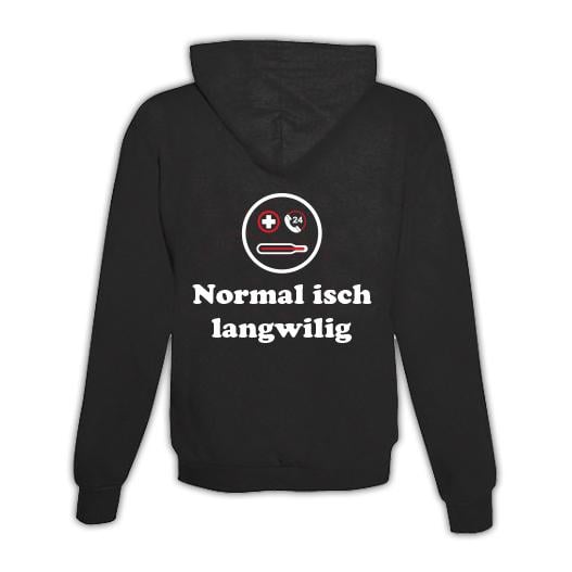 JoyLine Hoodie mit Zipper Langweilig Unisex Grösse: M, Farbe: Schwarz von JoyLine