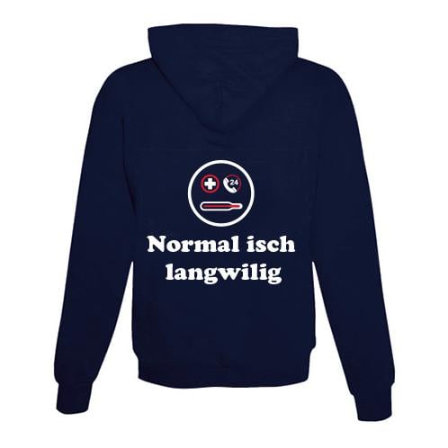 JoyLine Hoodie mit Zipper Langweilig Unisex Grösse: XXL, Farbe: Dunkelblau von JoyLine