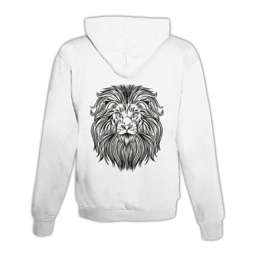 JoyLine Hoodie mit Zipper Löwe Unisex Grösse: XL, Farbe: Weiss JoyLine Hoodie mit Zipper Löwe Unisex Grösse: XL, Farbe: Weiss von JoyLine
