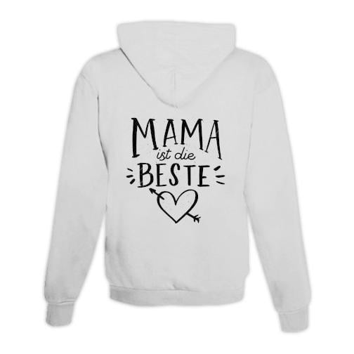 JoyLine Hoodie mit Zipper Mama ist die Beste Unisex Farbe: Grau, Grösse: XXL von JoyLine