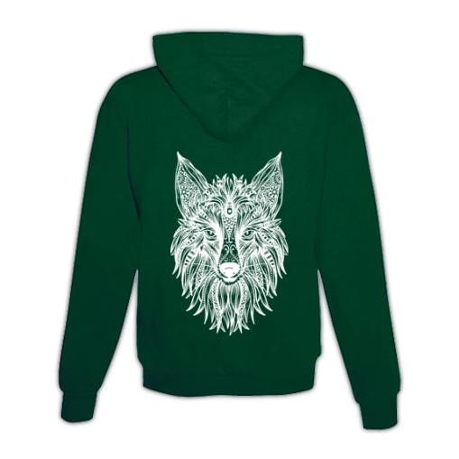 JoyLine Hoodie mit Zipper Mandala Fuchs Unisex Farbe: Grün, Grösse: S von JoyLine