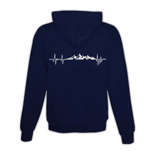 JoyLine Hoodie mit Zipper Mountain Unisex Farbe: Dunkelblau, Grösse: XL von JoyLine