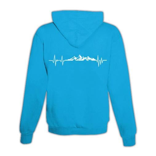 JoyLine Hoodie mit Zipper Mountain Unisex Farbe: Hellblau/Türkis, Grösse: L von JoyLine