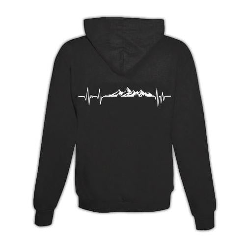 JoyLine Hoodie mit Zipper Mountain Unisex Grösse: M, Farbe: Schwarz von JoyLine