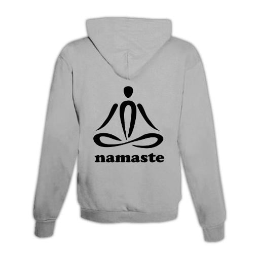 JoyLine Hoodie mit Zipper Namaste Unisex Farbe: Grau, Grösse: L von JoyLine