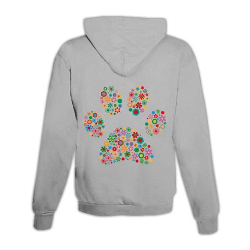 JoyLine Hoodie mit Zipper Pfote bunt Unisex Grösse: XXL, Farbe: Grau JoyLine Hoodie mit Zipper Pfote bunt Unisex Grösse: XXL, Farbe: Grau von JoyLine