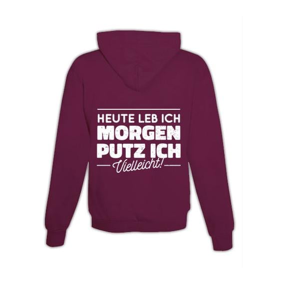 JoyLine Hoodie mit Zipper Putzen Unisex Grösse: XL, Farbe: Burgundy von JoyLine