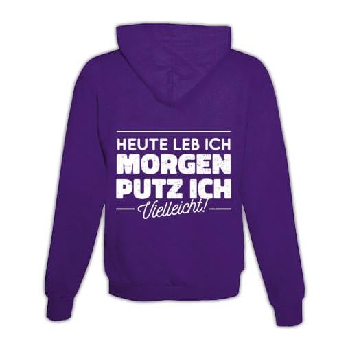 JoyLine Hoodie mit Zipper Putzen Unisex Grösse: XL, Farbe: Lila von JoyLine