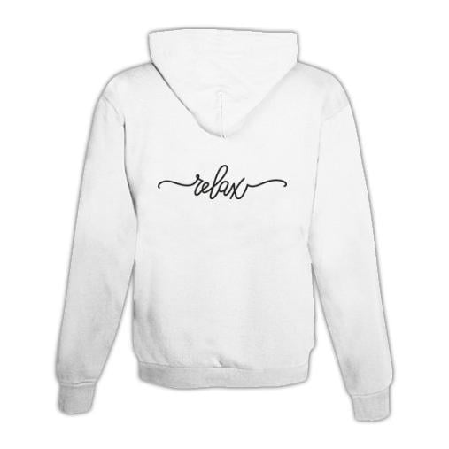 JoyLine Hoodie mit Zipper Relax Unisex Grösse: XXL, Farbe: Weiss von JoyLine