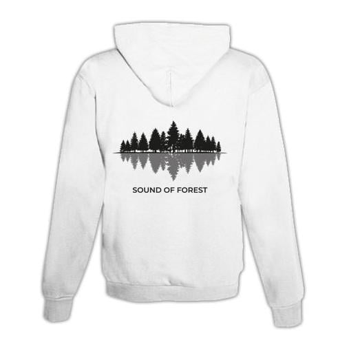 JoyLine Hoodie mit Zipper Sound of Forest Unisex Farbe: Weiss, Grösse: XXL von JoyLine