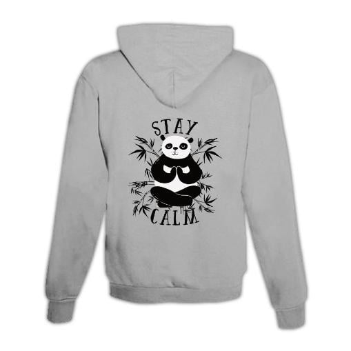 JoyLine Hoodie mit Zipper Stay calm Unisex Grösse: S, Farbe: Grau von JoyLine