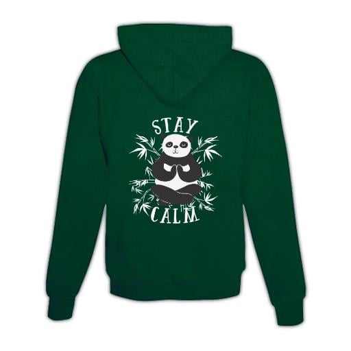 JoyLine Hoodie mit Zipper Stay calm Unisex Grösse: S, Farbe: Grün von JoyLine