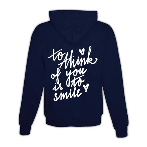 JoyLine Hoodie mit Zipper To think of you Unisex Farbe: Dunkelblau, Grösse: XXL von JoyLine