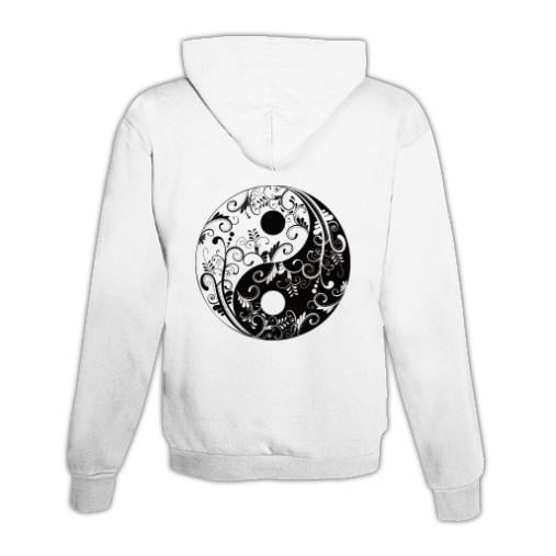 JoyLine Hoodie mit Zipper Yin Yang Unisex Farbe: Weiss, Grösse: XXL von JoyLine