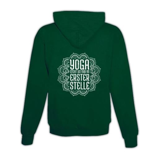 JoyLine Hoodie mit Zipper Yoga an erster Stelle Unisex Farbe: Grün, Grösse: S von JoyLine