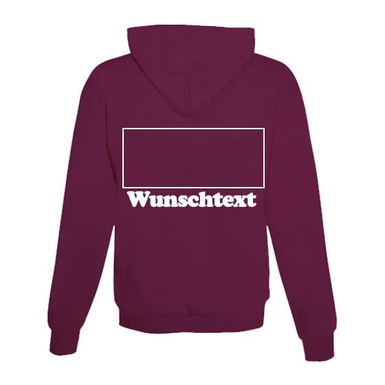 JoyLine Hoodie mit Zipper für Dich Unisex Grösse: S, Farbe: Burgundy von JoyLine