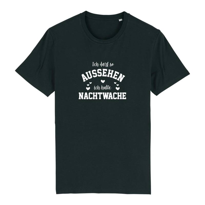 Schwesternuhr Ich hatte Nachtwache Bio T-Shirt Unisex Farbe: Black, Grösse: XL von Schwesternuhr