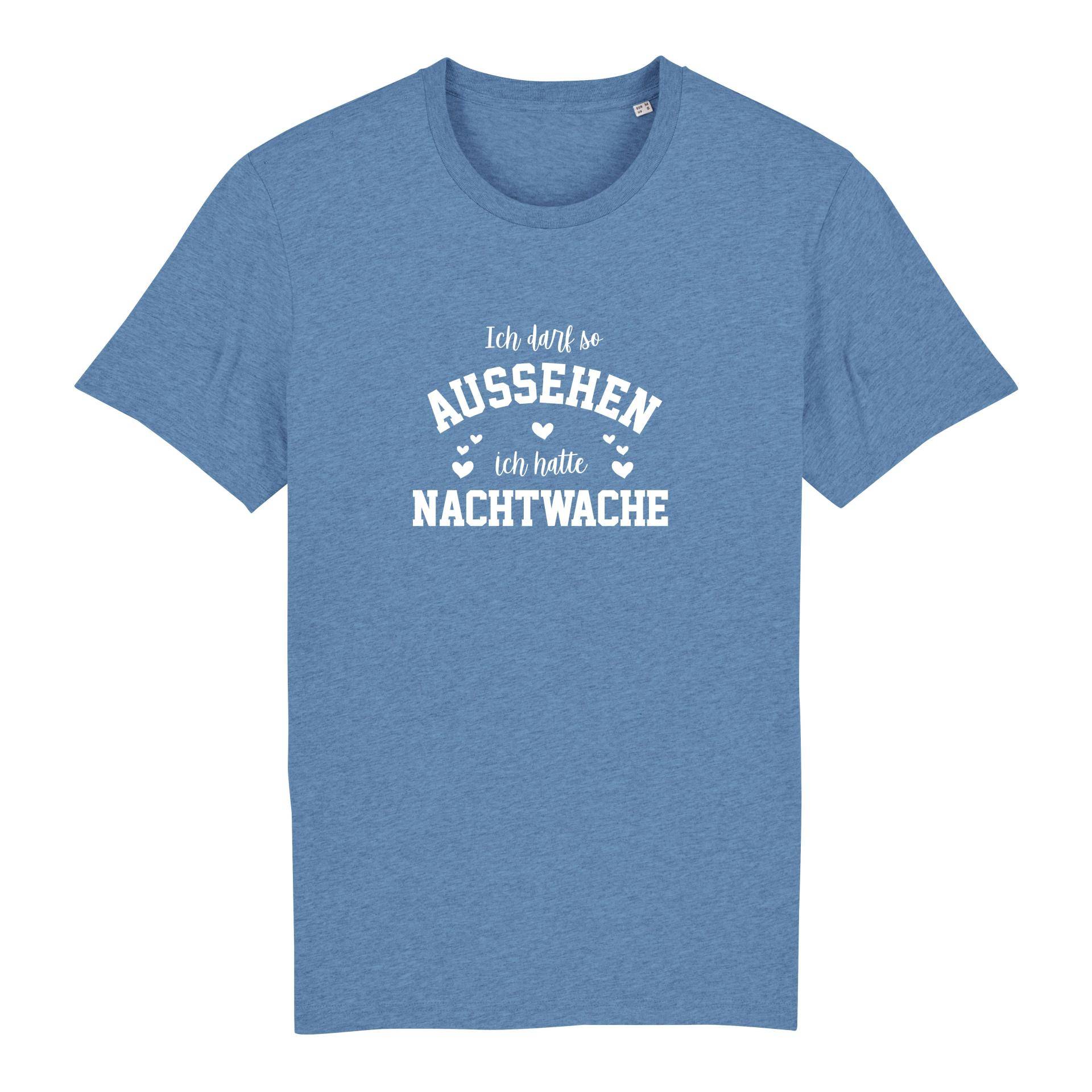 Schwesternuhr Ich hatte Nachtwache Bio T-Shirt Unisex Grösse: XS, Farbe: Mid Heather Blue von Schwesternuhr