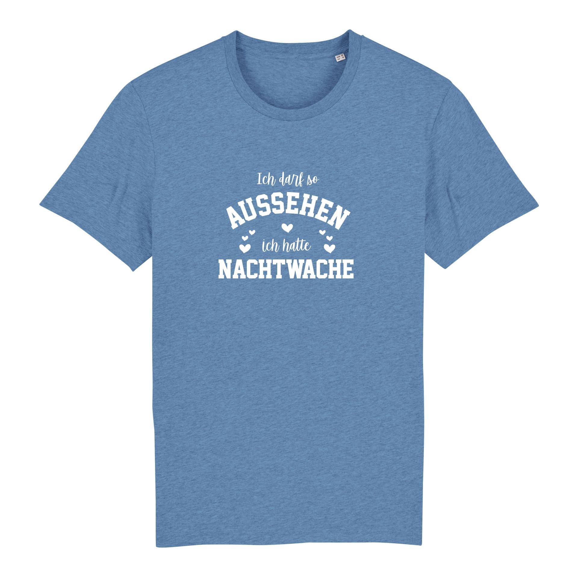 Schwesternuhr Ich hatte Nachtwache Bio T-Shirt Unisex Farbe: Mid Heather Blue, Grösse: M Schwesternuhr Ich hatte Nachtwache Bio T-Shirt Unisex Farbe: Mid Heather Blue, Grösse: M von Schwesternuhr