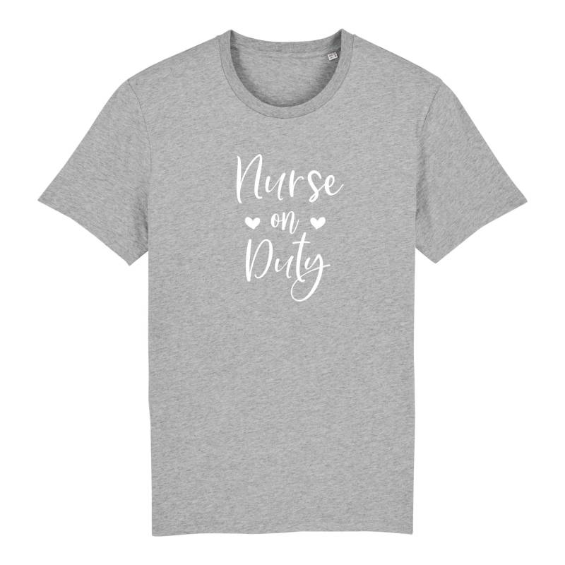 Schwesternuhr Nurse on Duty Bio T-Shirt Unisex Grösse: XS, Farbe: Mid Heather Grey von Schwesternuhr