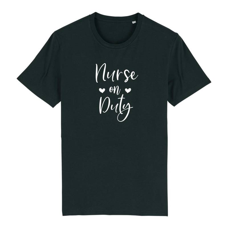 Schwesternuhr Nurse on Duty Bio T-Shirt Unisex Grösse: S, Farbe: Black von Schwesternuhr