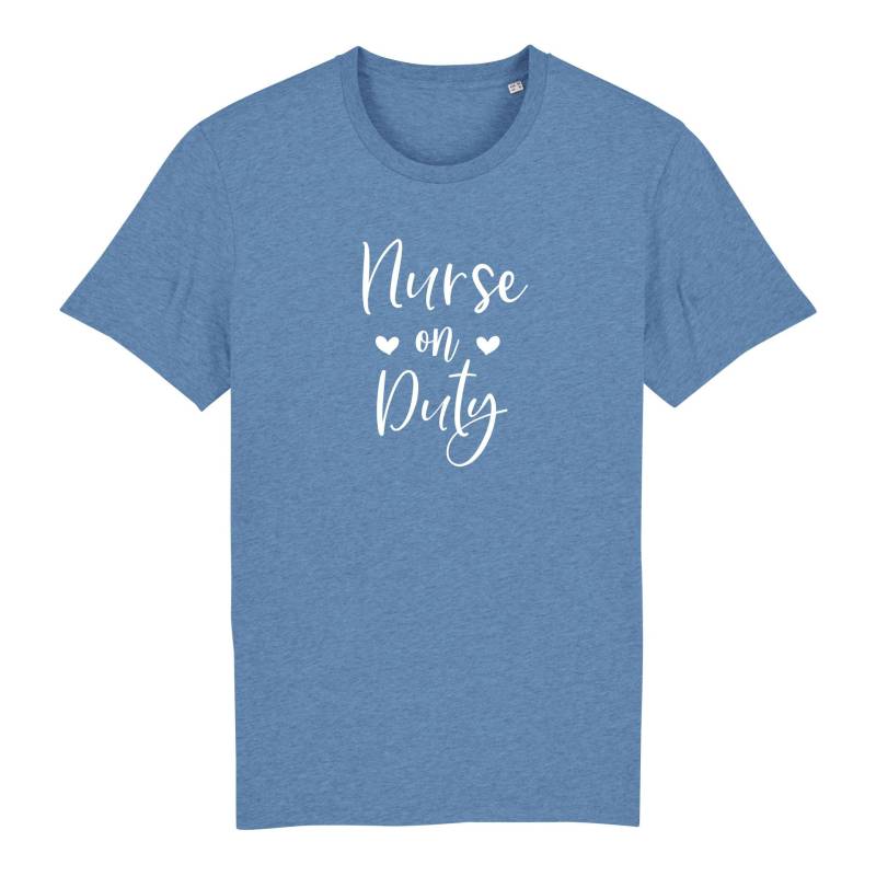 Schwesternuhr Nurse on Duty Bio T-Shirt Unisex Farbe: Mid Heather Blue, Grösse: 3XL von Schwesternuhr