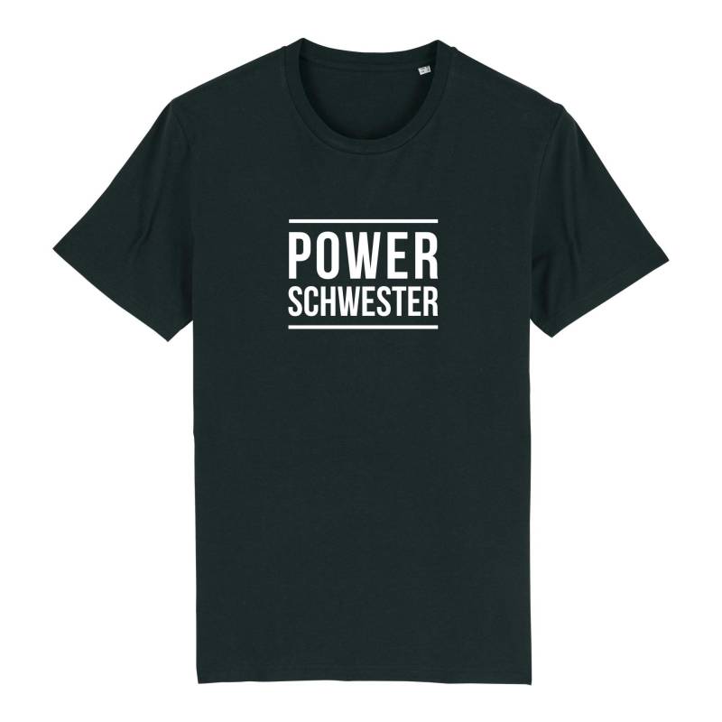 Schwesternuhr Powerschwester Bio T-Shirt Unisex Grösse: XL, Farbe: Black von Schwesternuhr