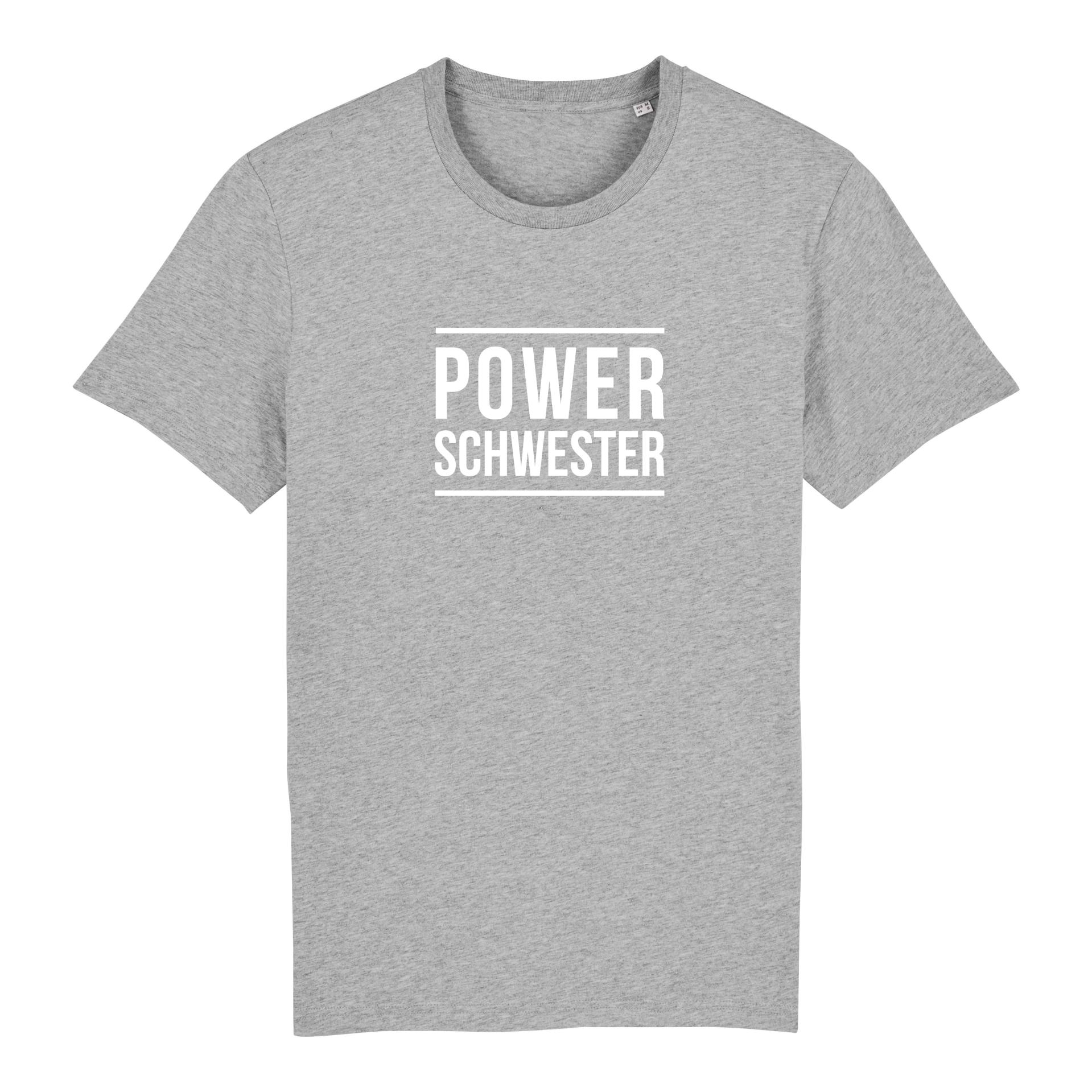 Schwesternuhr Powerschwester Bio T-Shirt Unisex Farbe: Mid Heather Grey, Grösse: 3XL von Schwesternuhr