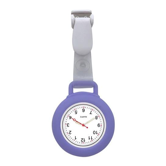 Schwesternuhr Silikon Clip Uhrwerk: Standard, Farbe: Flieder von Schwesternuhr