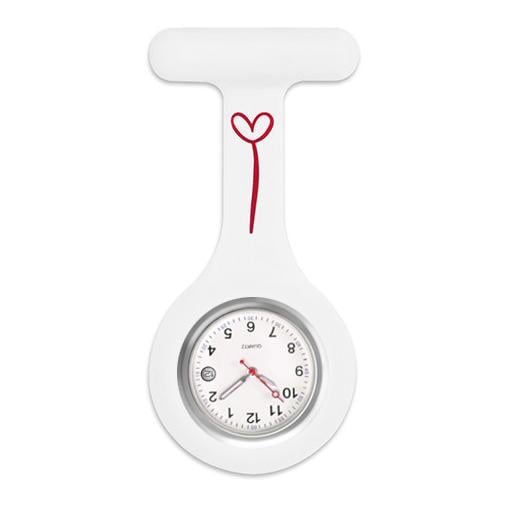 Schwesternuhr Silikon Herz - Spezial Uhrwerk: mit Datum von Schwesternuhr