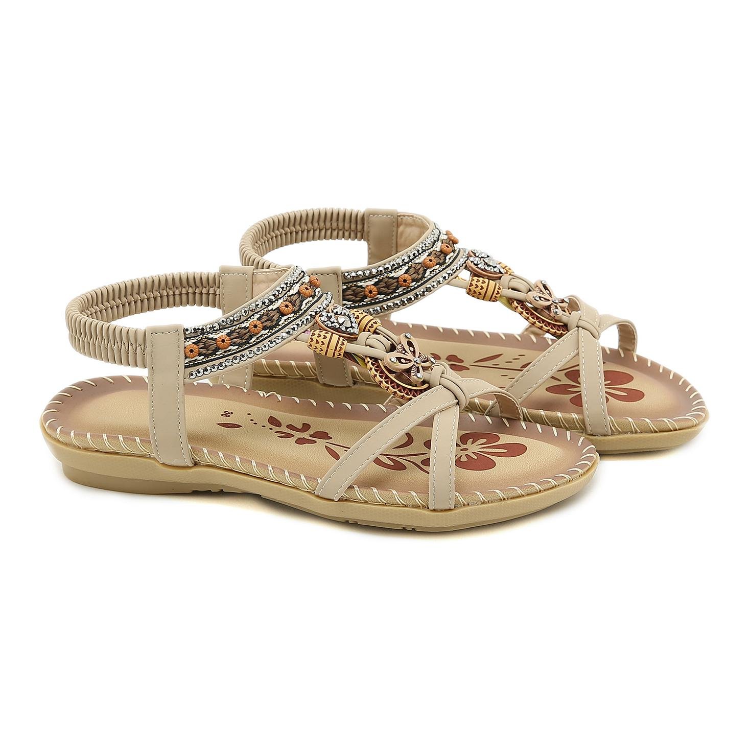 JoyFeet Sommersandale Retro Damen Farbe: Beige, Grösse: 36 JoyFeet Sommersandale Retro Damen Farbe: Beige, Grösse: 36 von JoyFeet