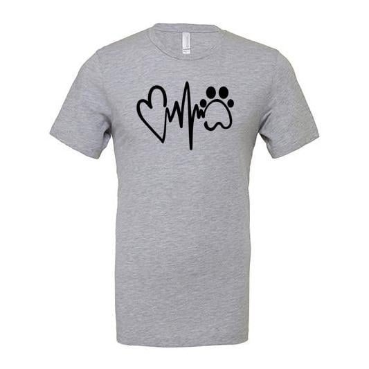 JoyLine T-Shirt Herzschlag Schwarz Unisex Grösse: S, Farbe: Hellgrau von JoyLine