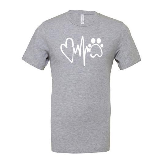 JoyLine T-Shirt Herzschlag Weiss Unisex Farbe: Hellgrau, Grösse: L von JoyLine