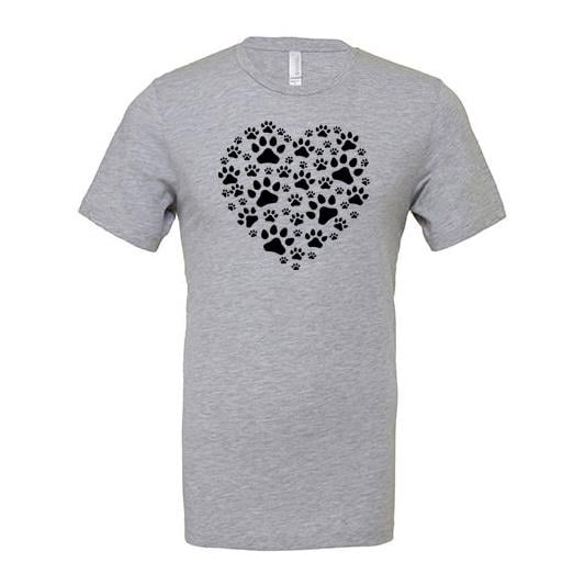 JoyLine T-Shirt Hunde Herz Schwarz Unisex Farbe: Hellgrau, Grösse: S von JoyLine