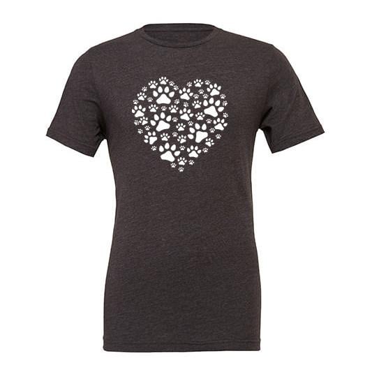 JoyLine T-Shirt Hunde Herz Weiss Unisex Farbe: Dunkelgrau, Grösse: S von JoyLine