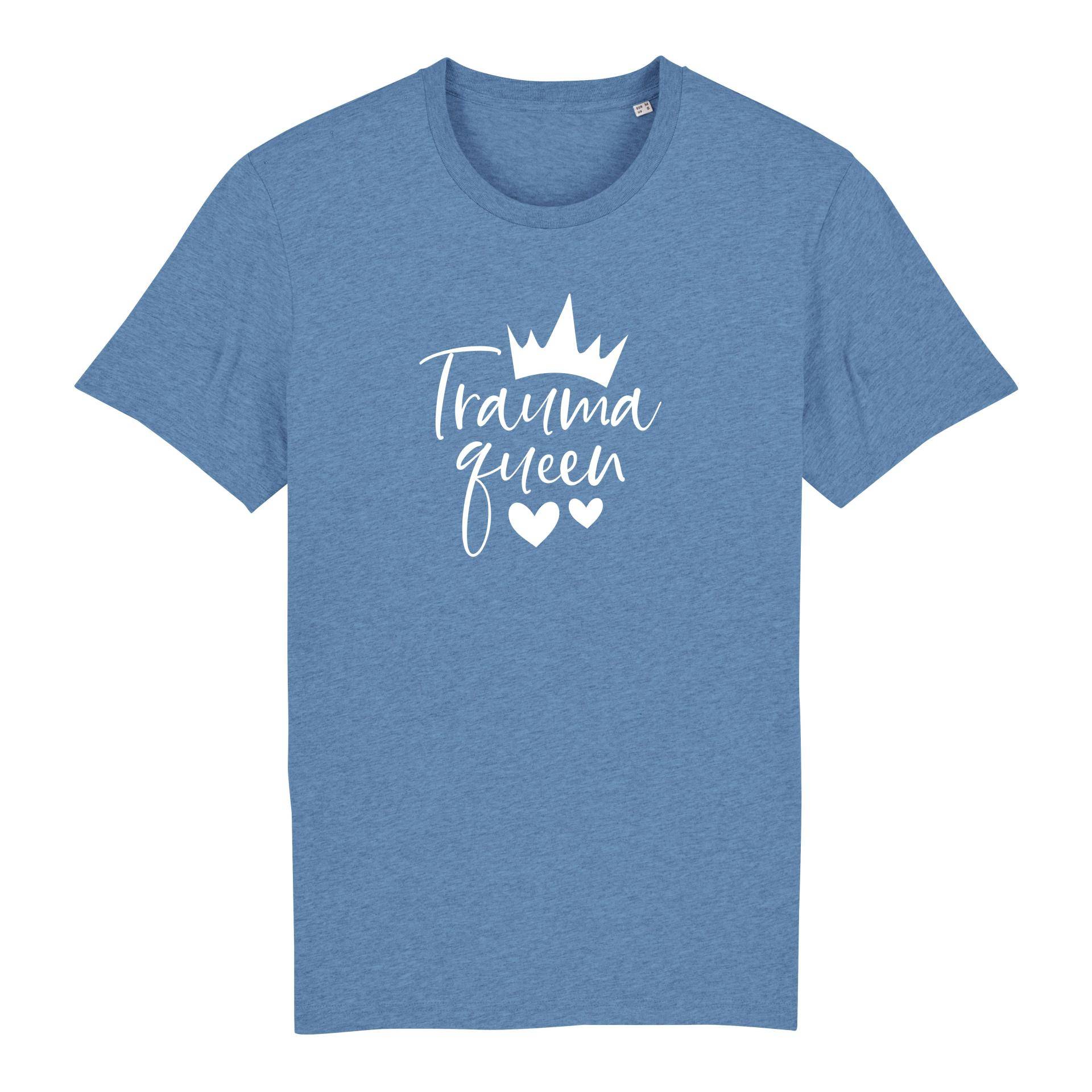 Schwesternuhr Traumaqueen Bio T-Shirt Unisex Farbe: Mid Heather Blue, Grösse: L von Schwesternuhr