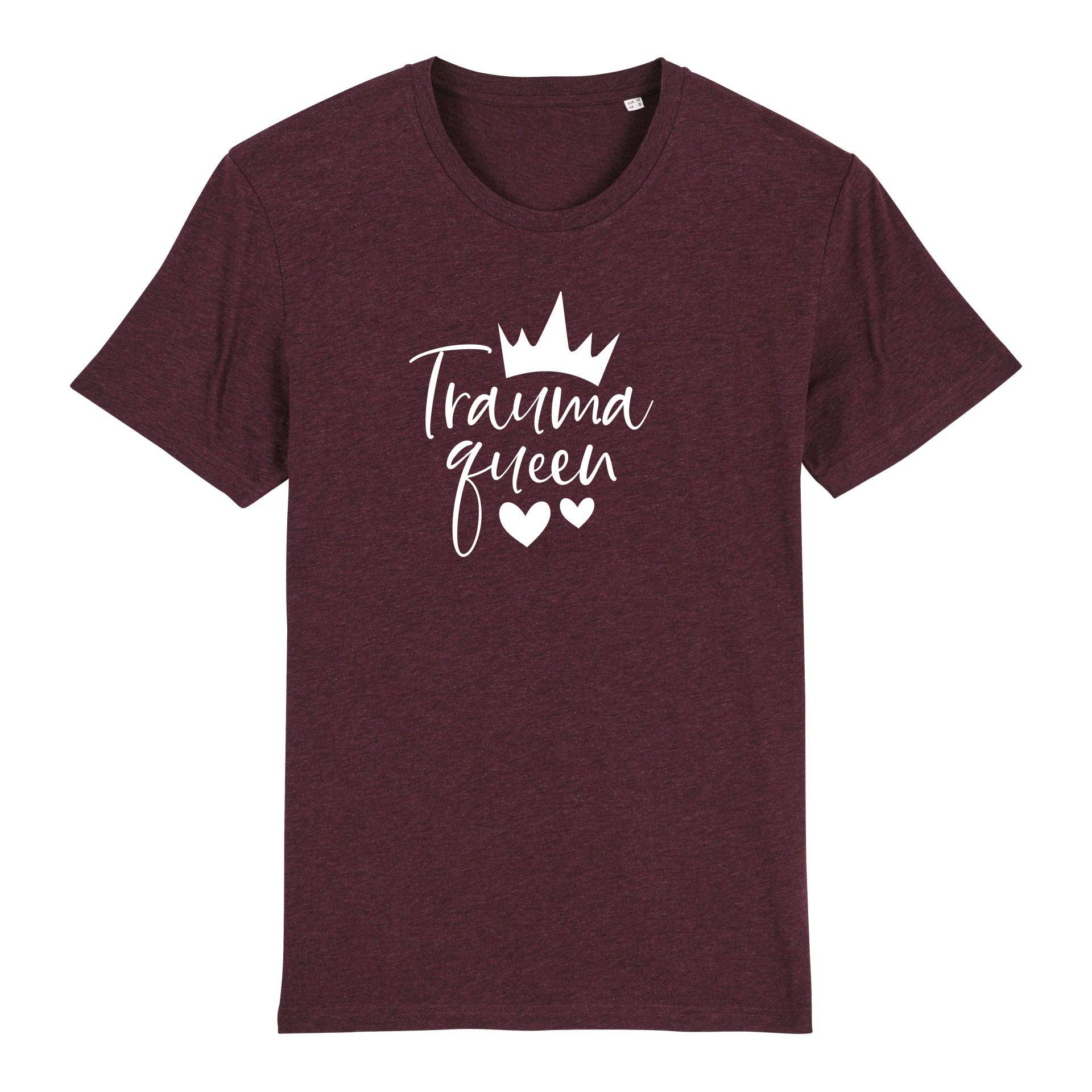 Schwesternuhr Traumaqueen Bio T-Shirt Unisex Farbe: Heather Grape Red, Grösse: XS von Schwesternuhr