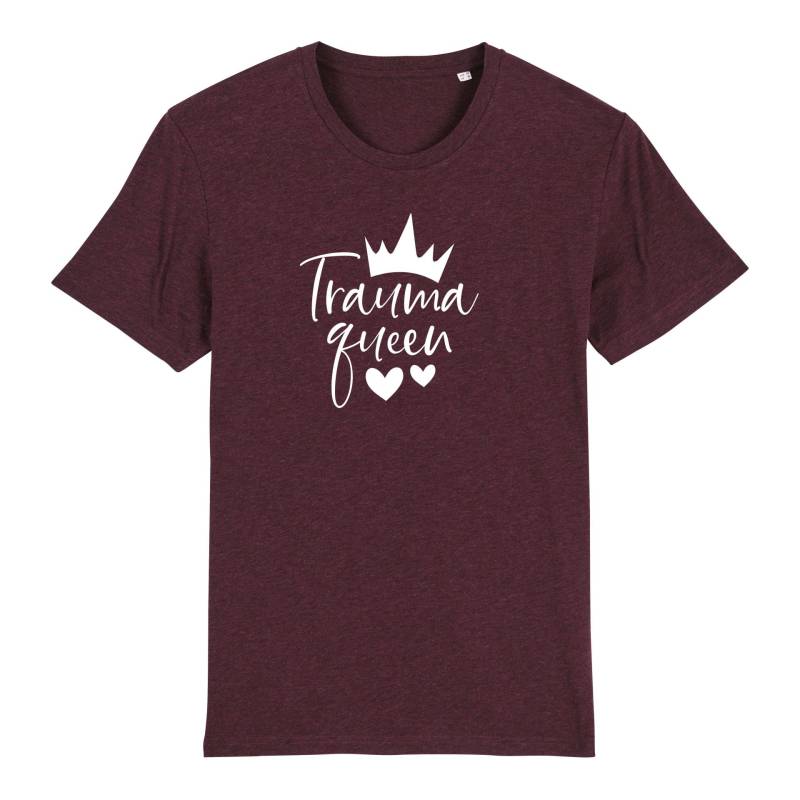 Schwesternuhr Traumaqueen Bio T-Shirt Unisex Farbe: Heather Grape Red, Grösse: XXL von Schwesternuhr