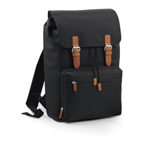 BagBase Vintage Laptop Rucksack Farbe: Schwarz, Inhalt: one size von BagBase