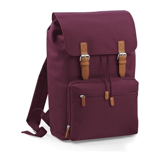 BagBase Vintage Laptop Rucksack Inhalt: one size, Farbe: Burgundy von BagBase