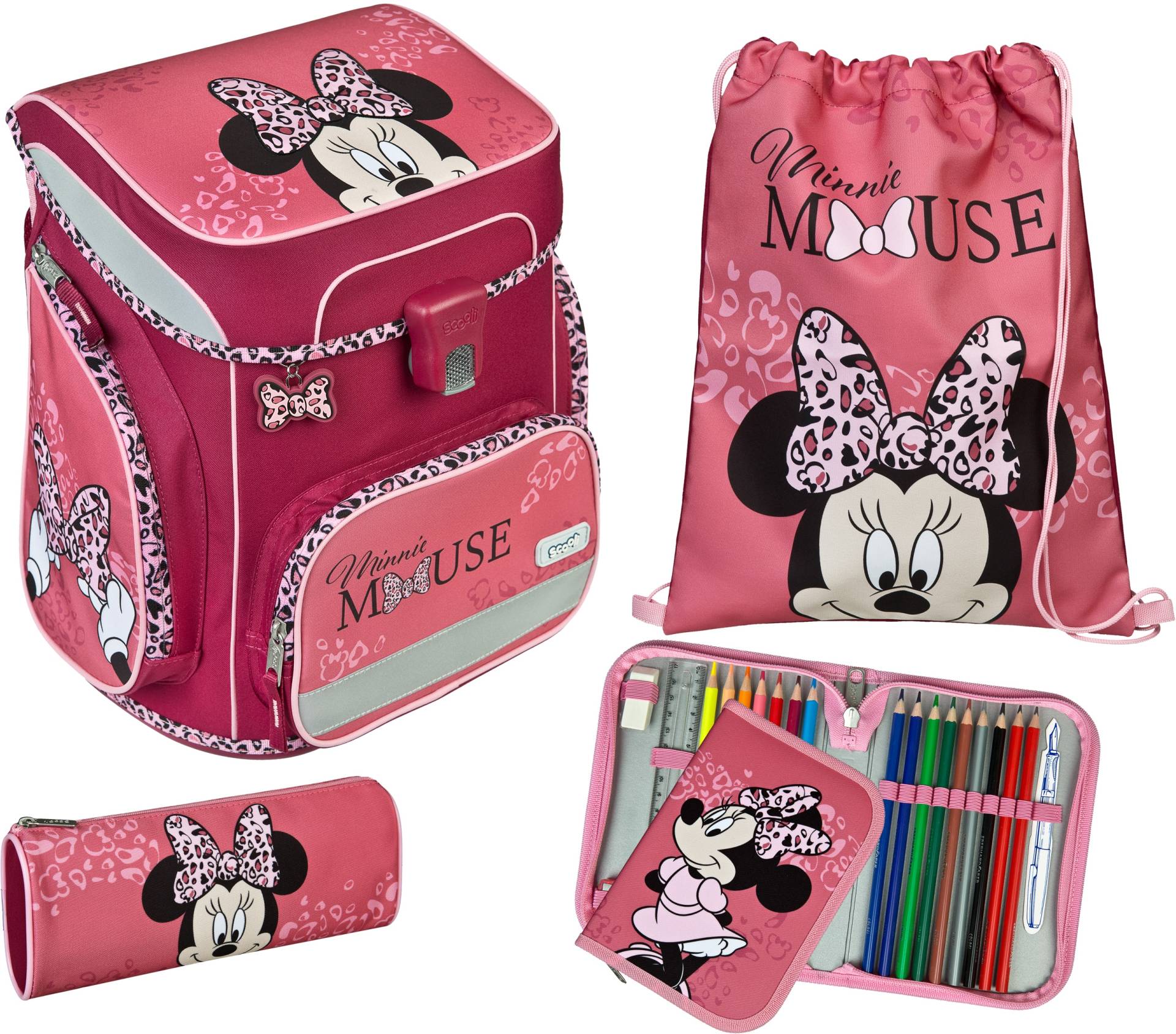 Scooli Schulranzen »EasyFit, Minnie Mouse Happy Girl, Pink«, Reflektoren Scooli Schulranzen »EasyFit, Minnie Mouse Happy Girl, Pink«, Reflektoren von Scooli