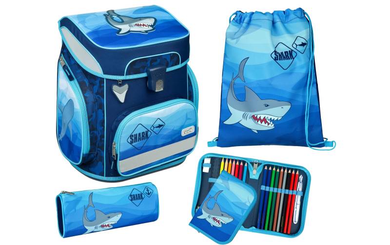 Scooli Schulrucksack »5-teilig Shark« von Scooli