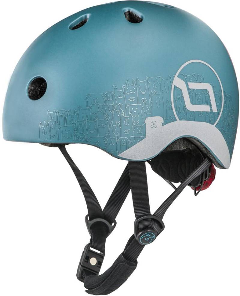 Kinder Reflective Xxss Steel Unisex Blau XXS/S von Scoot and Ride