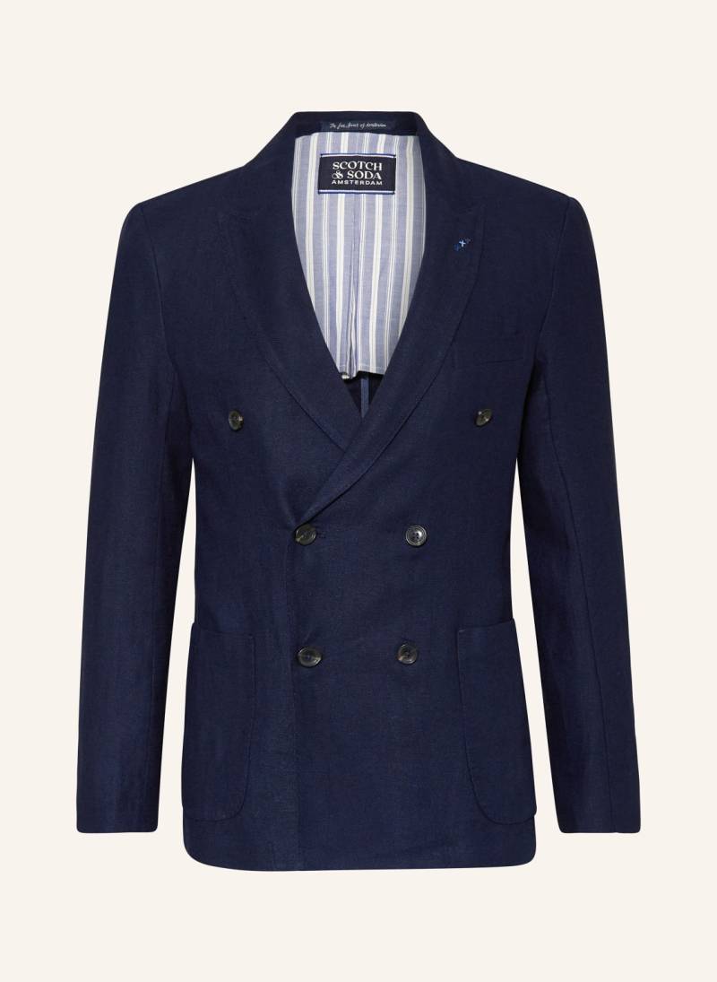 Scotch & Soda Anzugsakko Extra Slim Fit Mit Leinen blau von Scotch & Soda