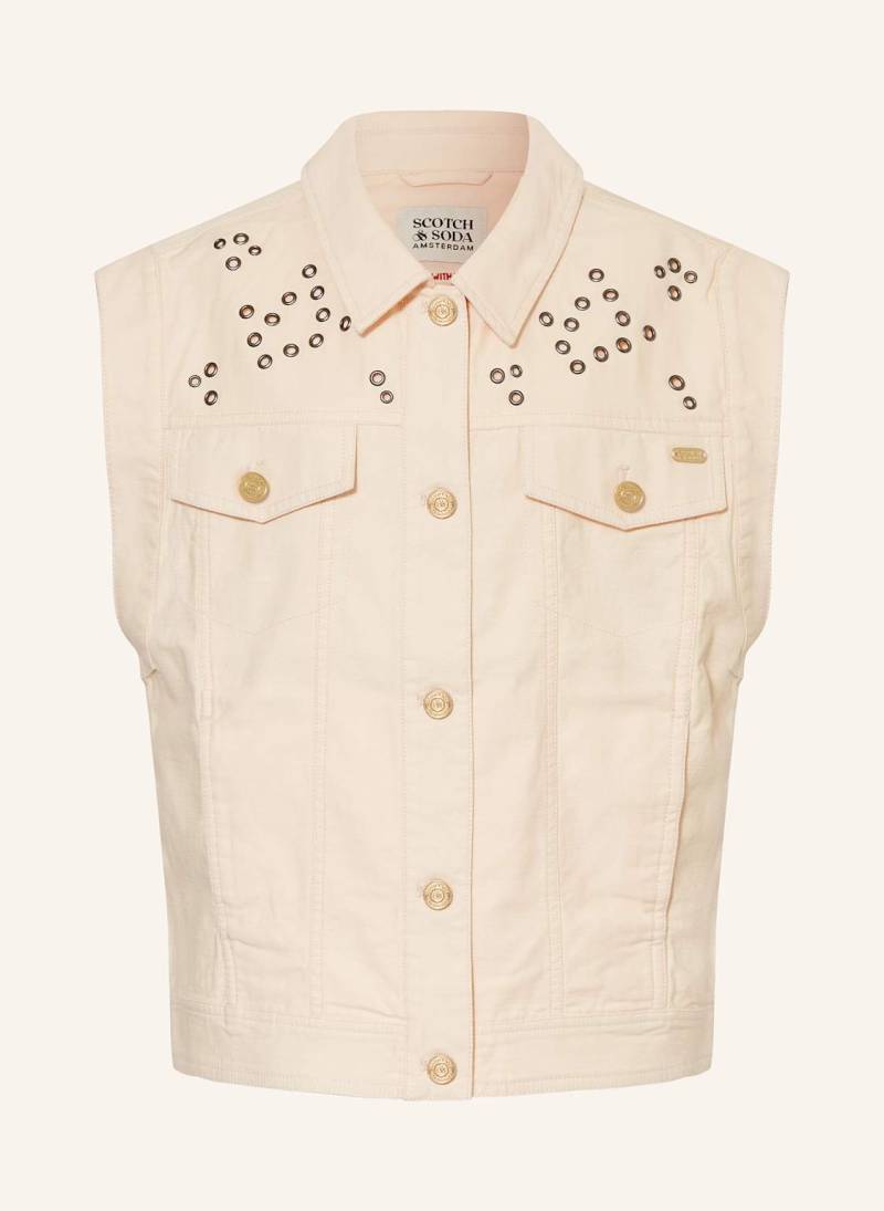 Scotch & Soda Jeansweste Mit Nieten weiss von Scotch & Soda