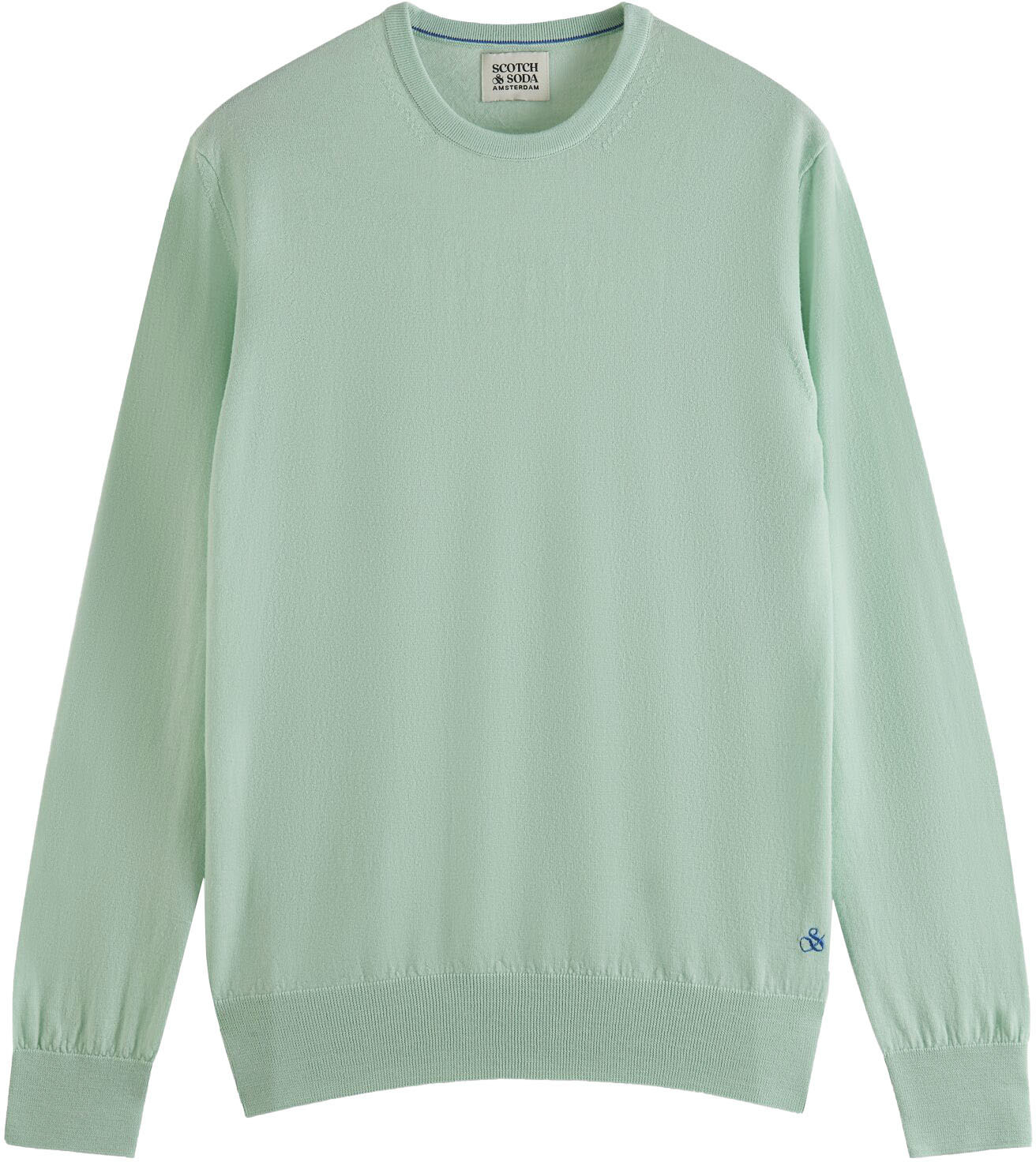 Scotch & Soda Rundhalspullover »Essentials - Merino wool crewneck pullover«, mit kleiner Logo-Stickerei oberhalb des Bündchens von Scotch & Soda