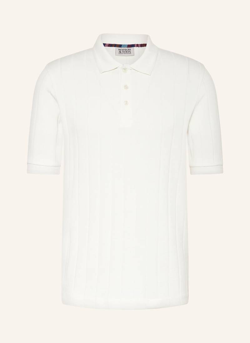 Scotch & Soda Strick-Poloshirt Slim Fit weiss von Scotch & Soda