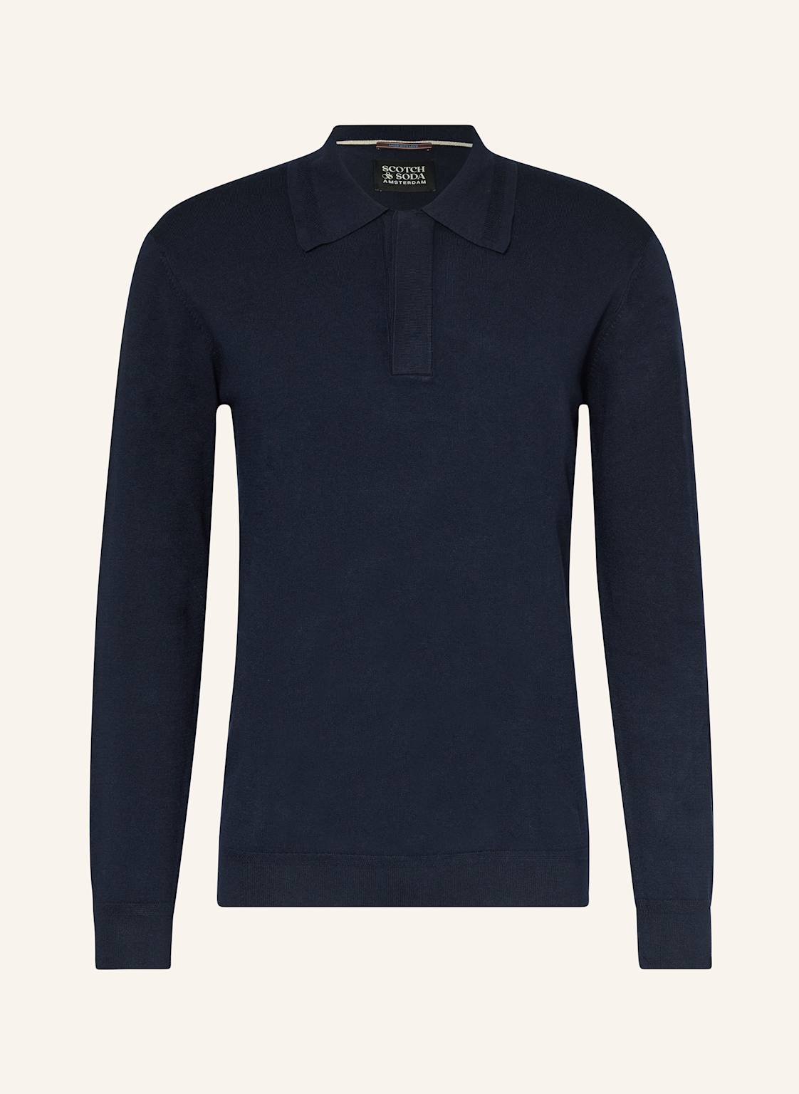 Scotch & Soda Strick-Poloshirt blau von Scotch & Soda