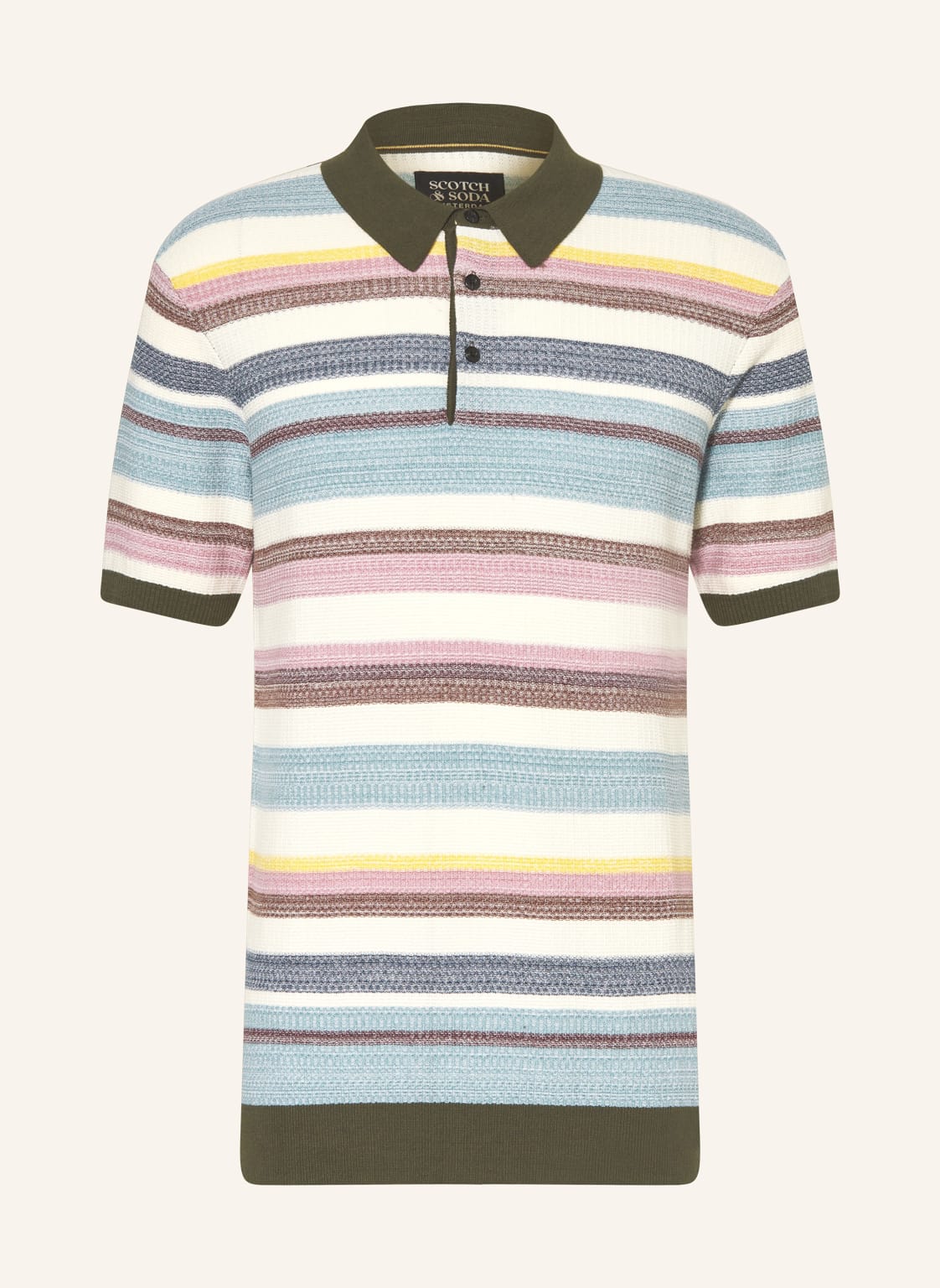 Scotch & Soda Strick-Poloshirt blau von Scotch & Soda