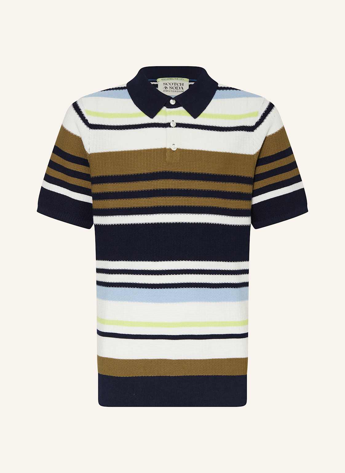 Scotch & Soda Strick-Poloshirt braun von Scotch & Soda